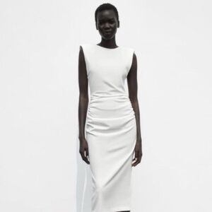Zara White Midi Dress
